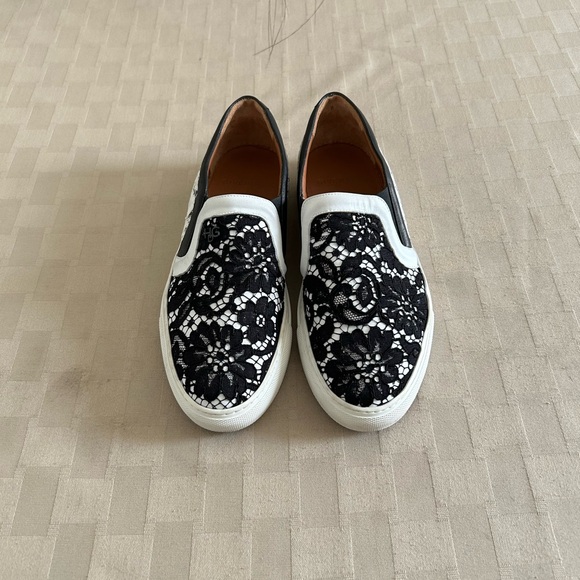 Givenchy Leather with Lace Overlay Slip On Sneakers - Picture 3 of 14